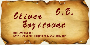 Oliver Bozitovac vizit kartica